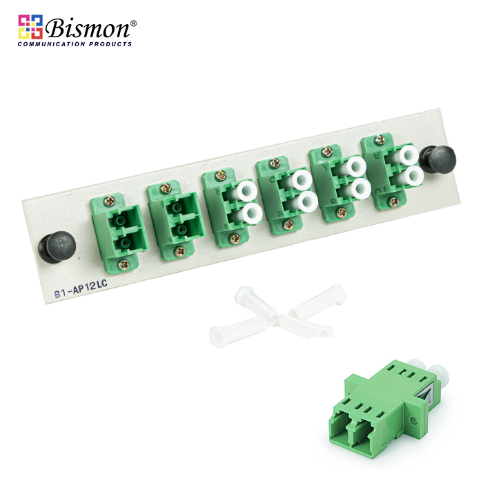 12-LC-APC-Snap-in-adapter-Plate-Single-mode-Full-set
